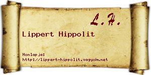 Lippert Hippolit névjegykártya